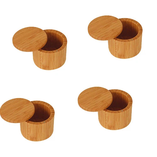 Spice Box Bamboo Spice Shaker Jar Sugar Salt Pepper Herb Toothpick Storage