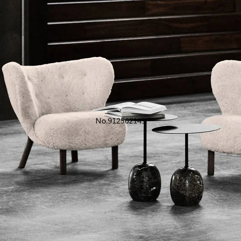 Nordic Marble Metal Small Minimalist Corner Coffee Tables Living Room