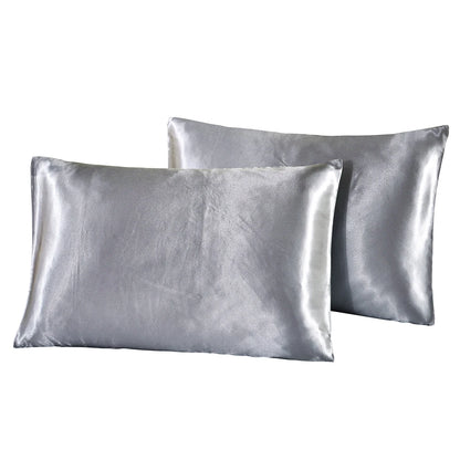 1Pc Queen Satin Silk Pillowcase Pillow Case Cover Home Bedding Smoothy Pillow