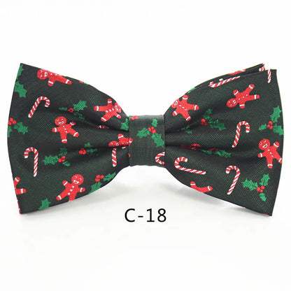 JEMYGINS Christmas Bow Ties for Mens Shirt  Snowflake Christmas Tree Pattern