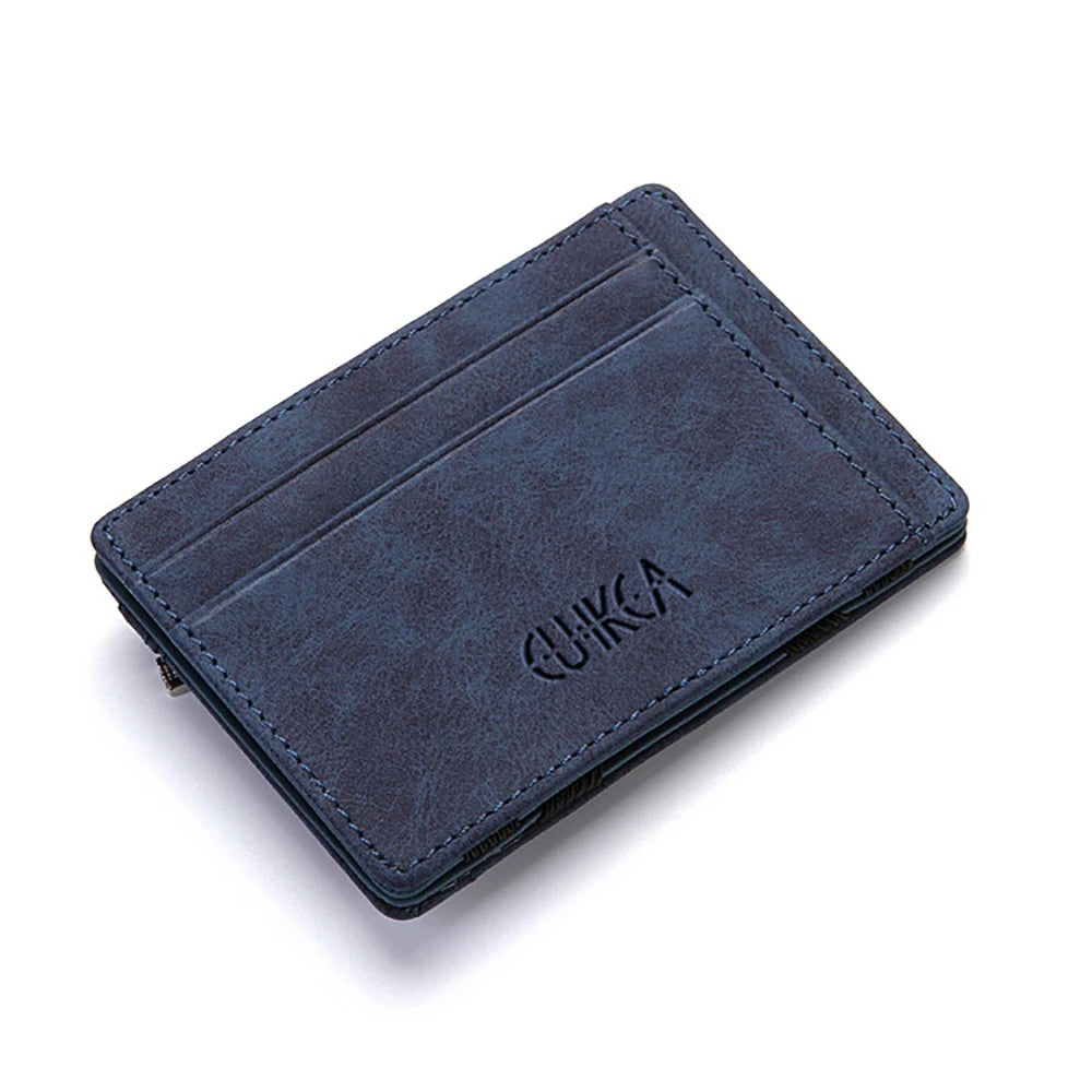 Ultra Thin Mini Wallet Men's Small Wallet Business PU Leather Magic Wallets