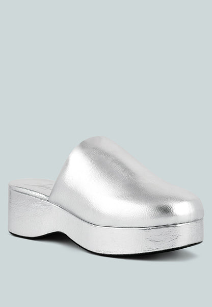 Olori Solid Platform Slip on Mules