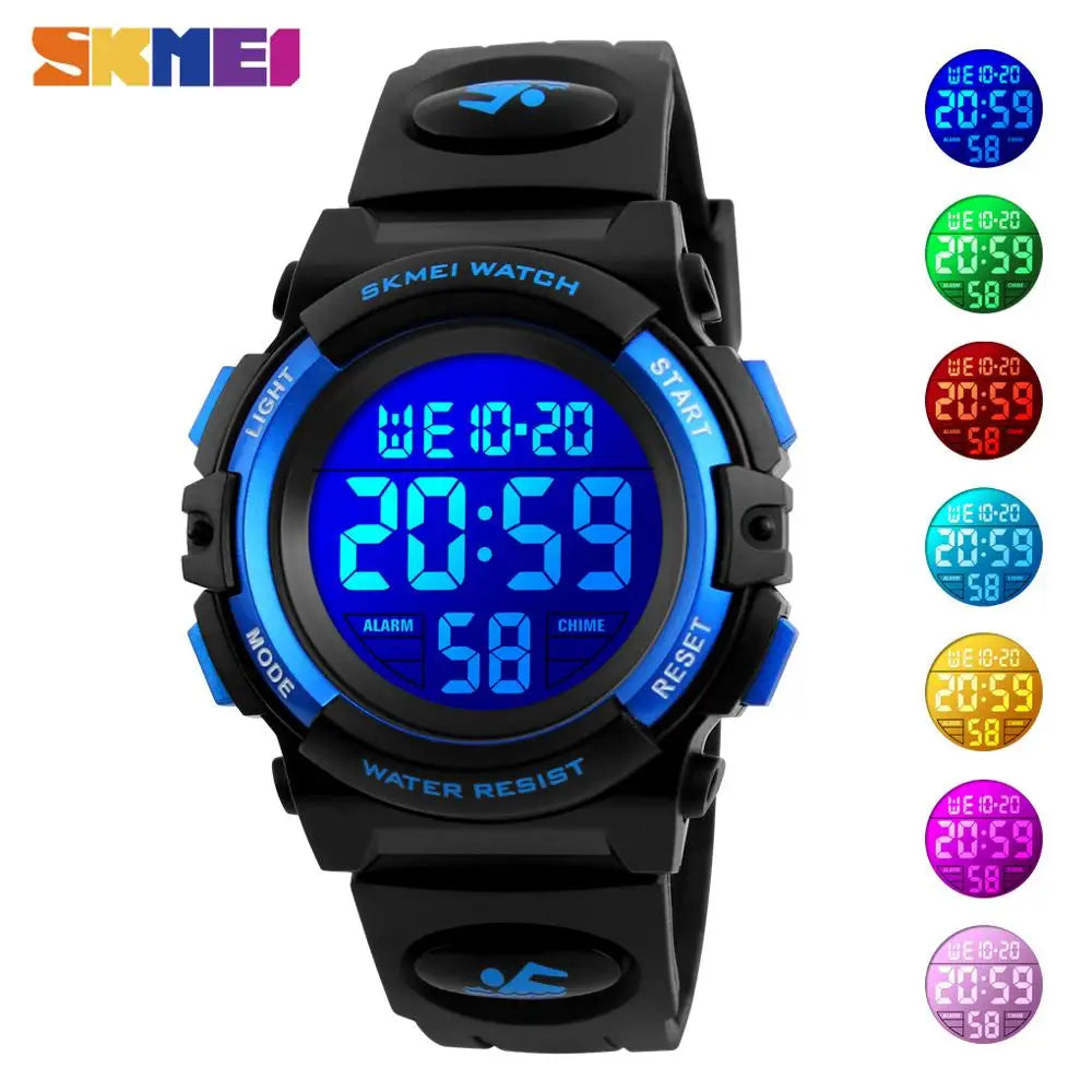 SKMEI Children LED Electronic Digital Watch Chronograph Clock Sport Watches