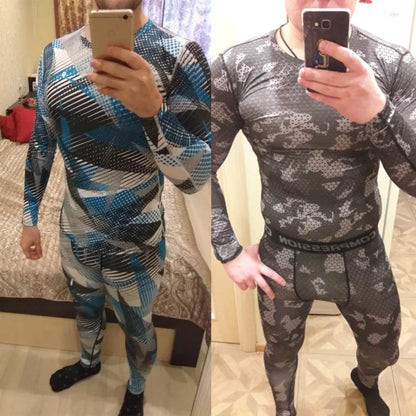 Camouflage Suit  Men's Thermal Underwear Quick-Drying Sportswear  Long Johns