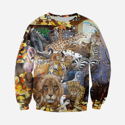 Animal World Lion / Hippo / Elephant 3D Printed Sweatshirt for Men/Women