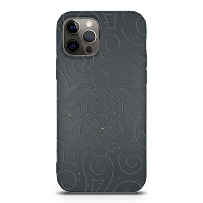 Ocean Turtle -  Biodegradable Phone Case - Ocean Blue and Black