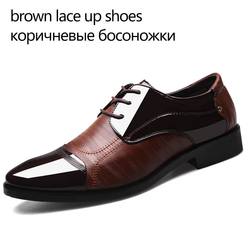 REETENE Fashion Business Dress Men Shoes 2020 New Classic Leather Men'S Suits