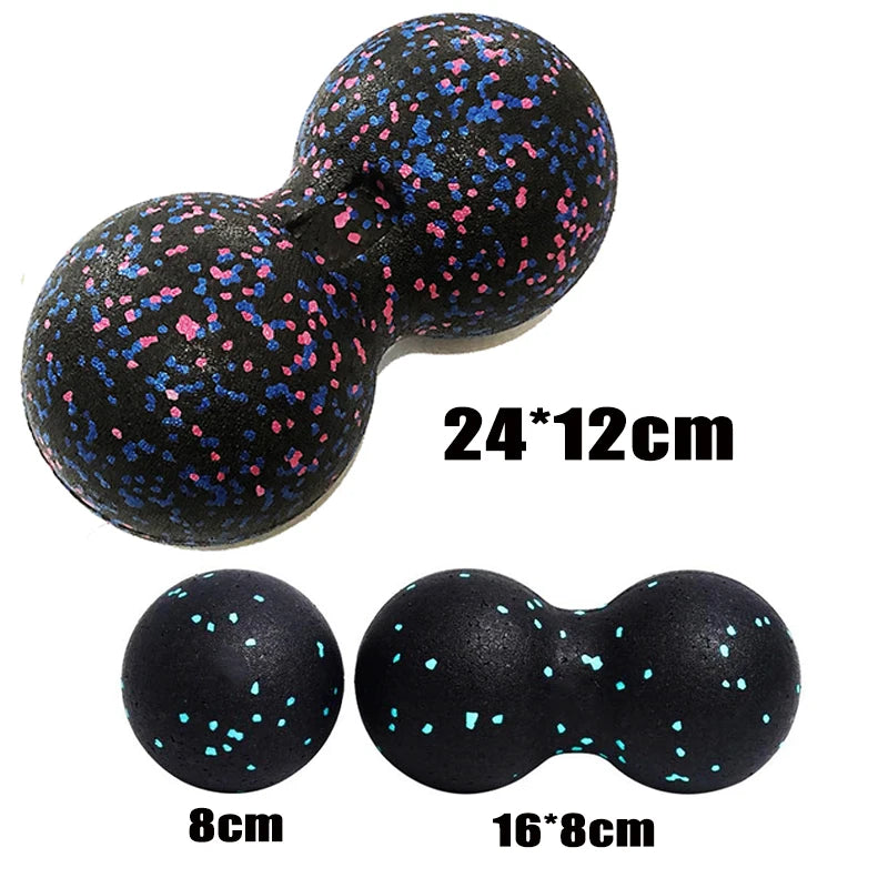 Peanut Fitness Massage Ball Set Yoga Roller Double Lacrosse Mobility Ball