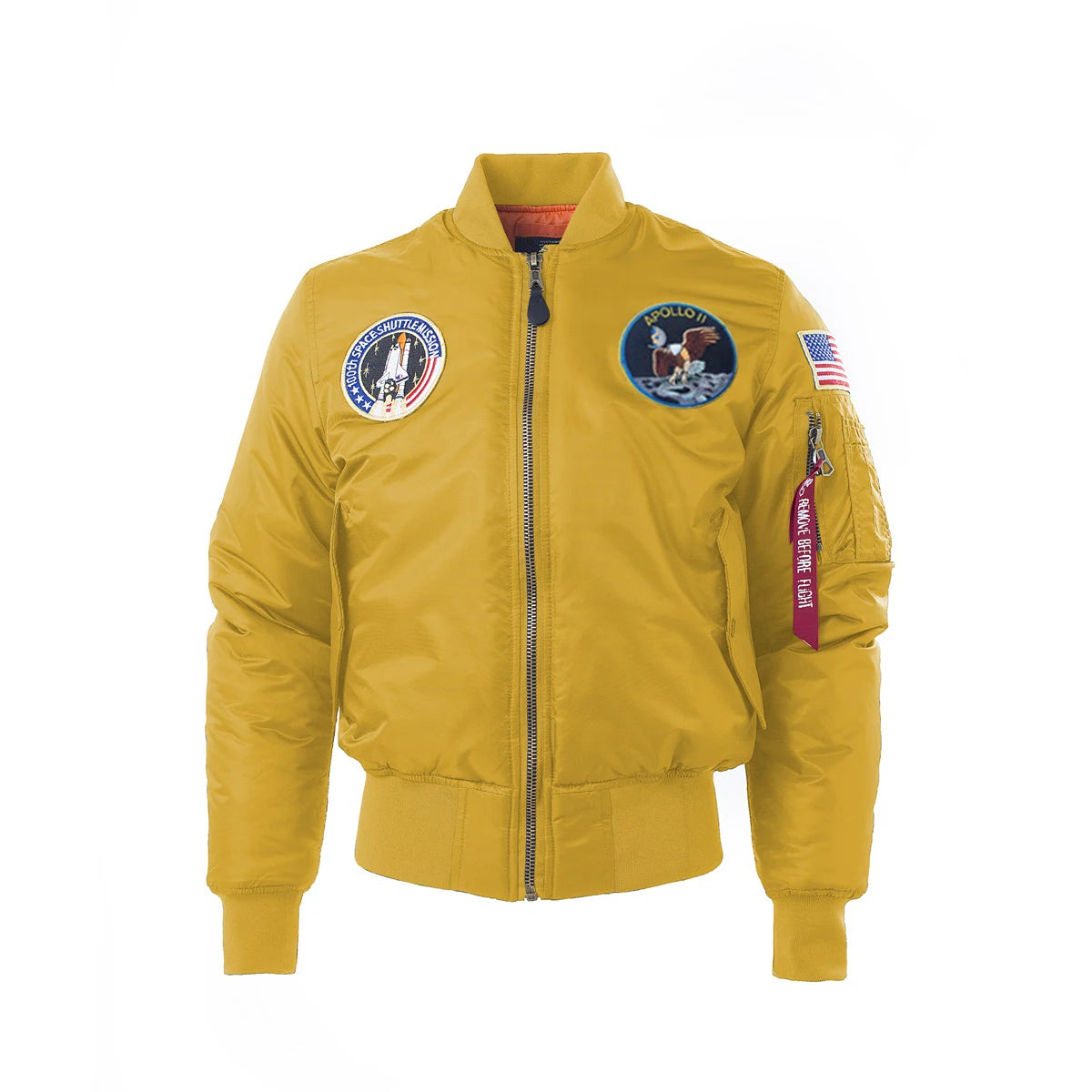 Apollo Winter Thick US Air Force Pilot Flight Jacket Ma-1 Reversible Padding