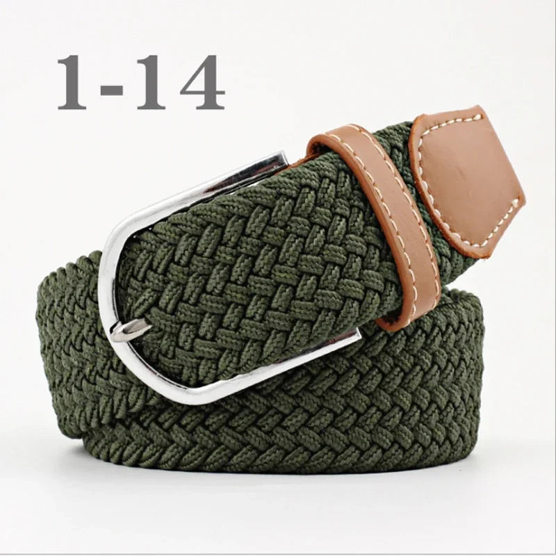 ZLD 60 Colors Female Casual Knitted Pin Buckle Men Belt