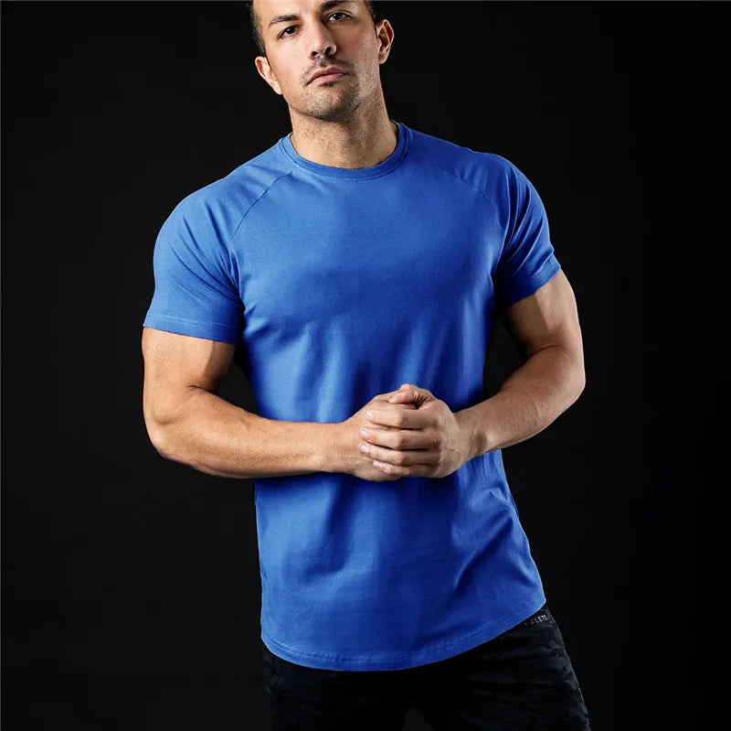 Plain T Shirt Men New Fashion Tee Shirts Summer Cotton Short Sleeve Tshirt