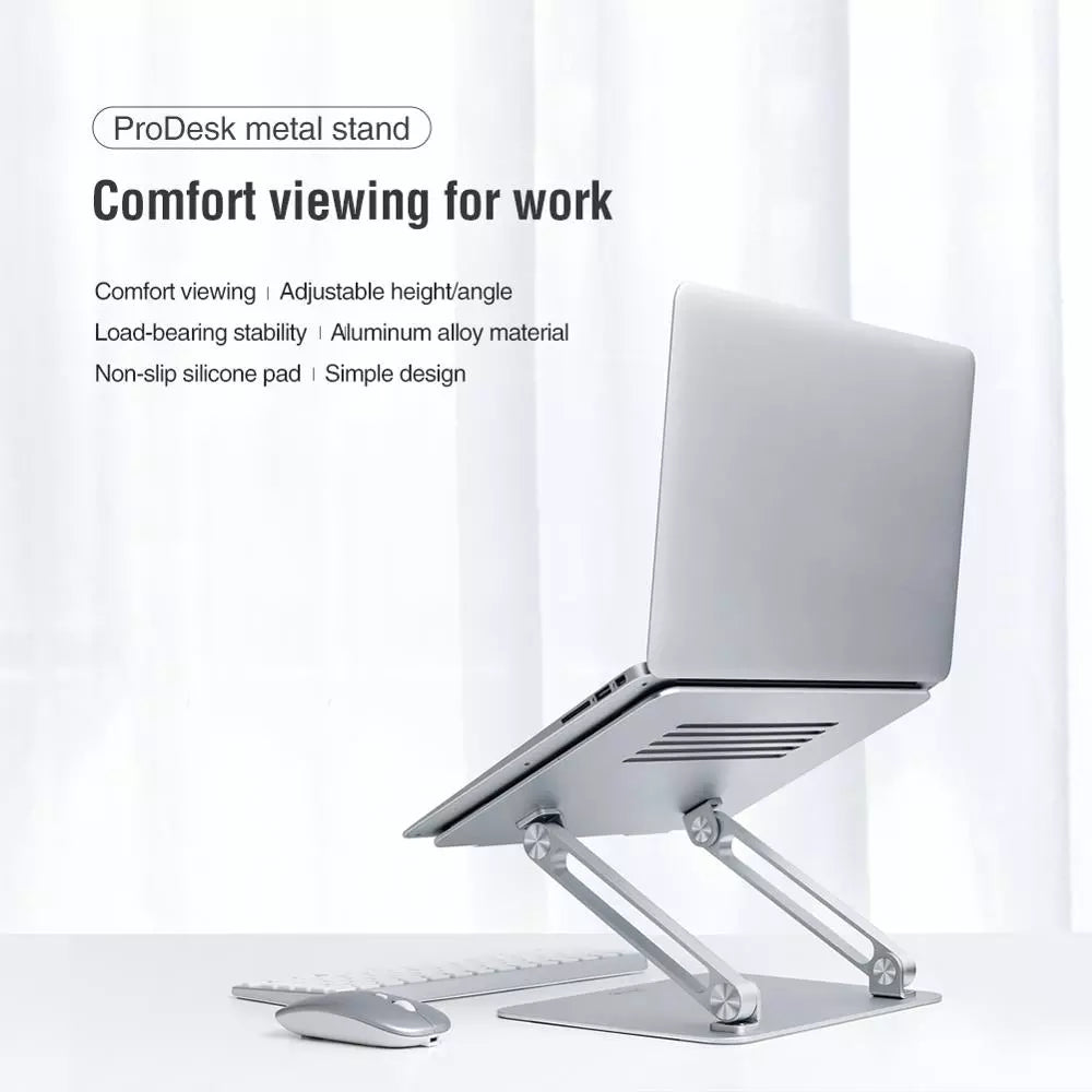 NILLKIN Aluminum Alloy Laptop Holder ,Foldable Multi-Angle Laptop Stand