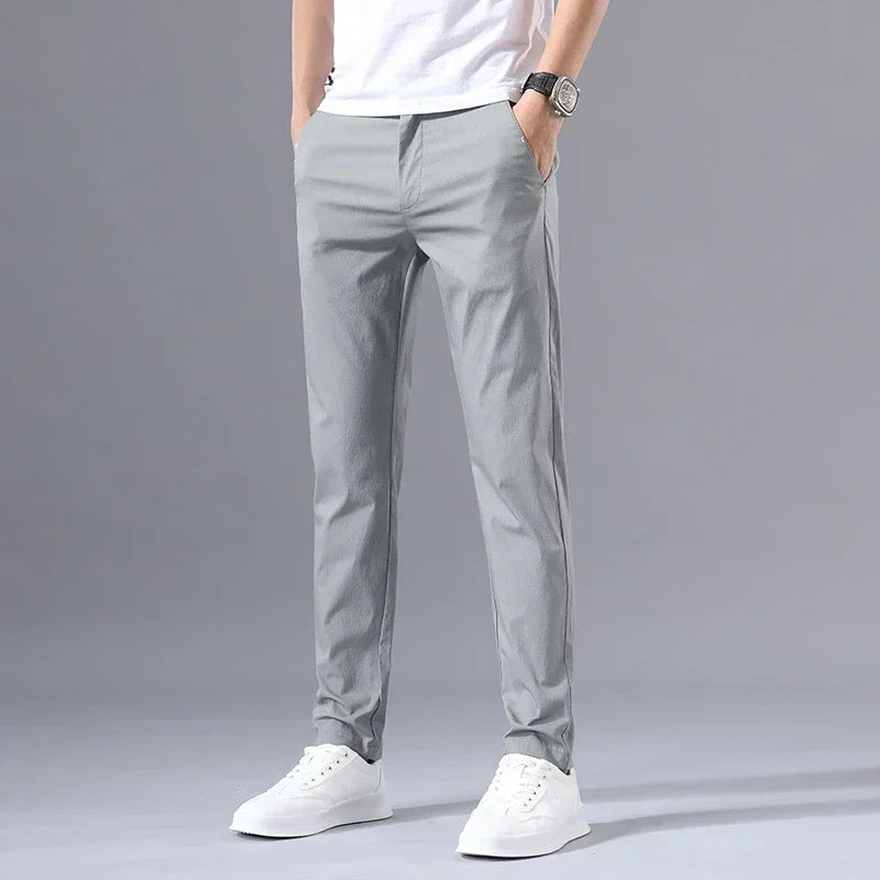 2022 Men's Thin Pants Solid Color Pants Smart Casual Business