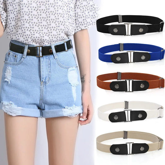 Easy Belt Without Buckle Elastic Belts for Women Stretch Riem Men Jeans