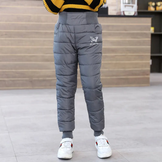 Children Trousers Winter New Boys Girls Thicken Outer Wear Warm Pants