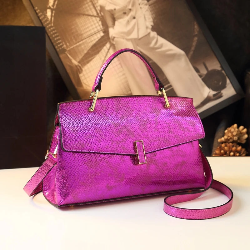 Snake Print Leather Women Bags Luxury Fashion Ladies Handbags Shoulder Crossbody