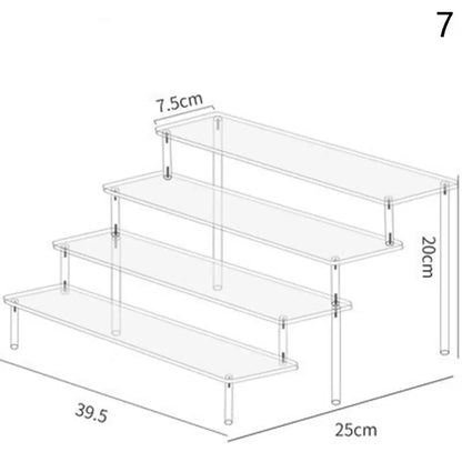 Organization Home Storage Display Shelf Transparent Storage Racks Display