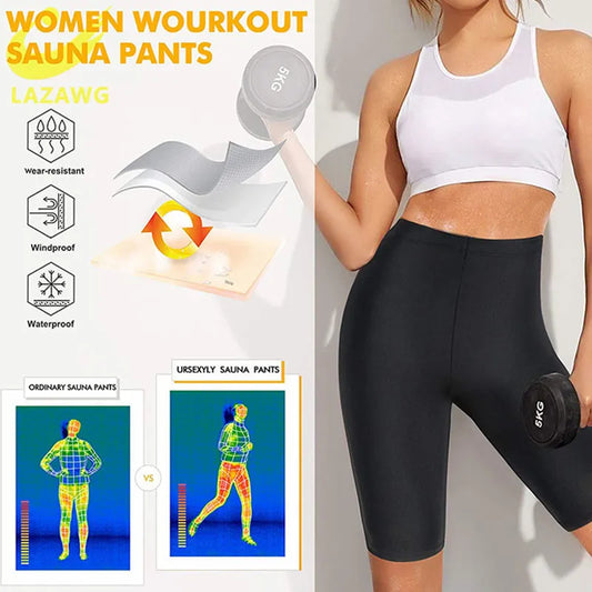 LAZAWG Gym Leggings Sauna Shapers Pants Hot Sweat Slimming short