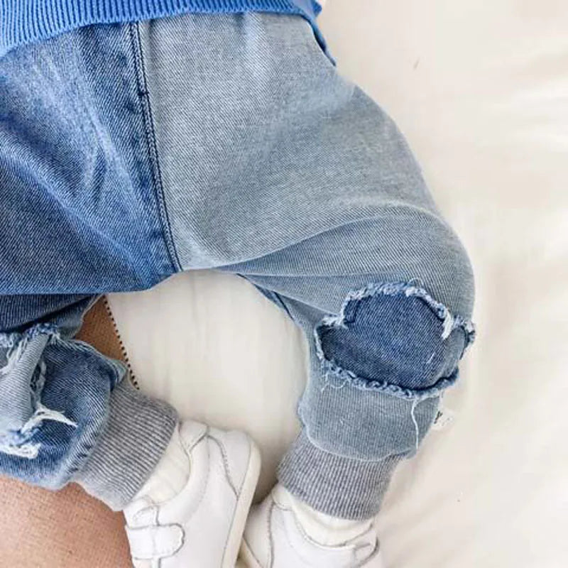 Fashion Baby Jeans  Autumn Spring Kids Trousers Clothes for Boys Girls Pants