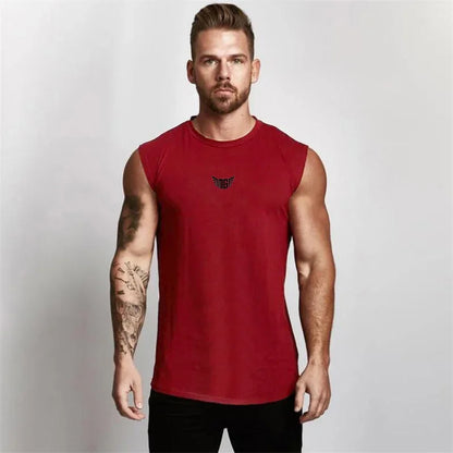 Summer Compression Gym Tank Top Men Cotton Bodybuilding Fitness Sleeveless