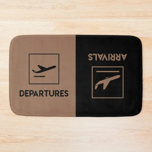 Arrivals Departures the Exit Mat Flannel Rug Non-Slip Welcome Mats