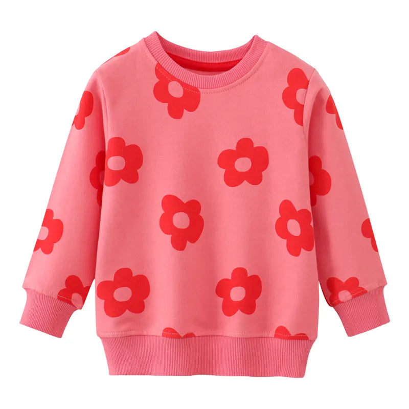 Jumping Meters New Arrival Girls Purple Sweatshirts Autumn Spring Kids Clothing