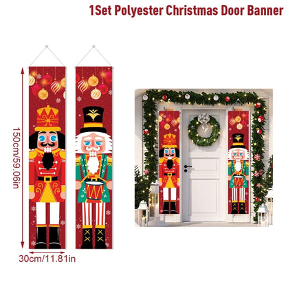 Christmas Door Decoration 2024 Merry Christmas Banner Decor for Home