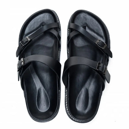 High Quality Mens New Genuine Leather Vintage Sandals