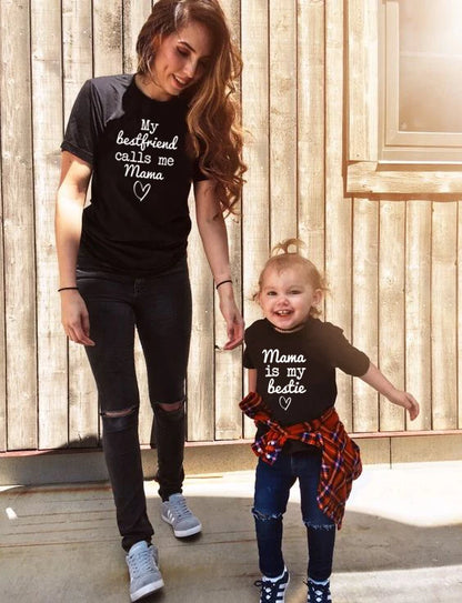 Mama Is My Bestie Matching Tshirts Mommy & Me TShirts Outfits