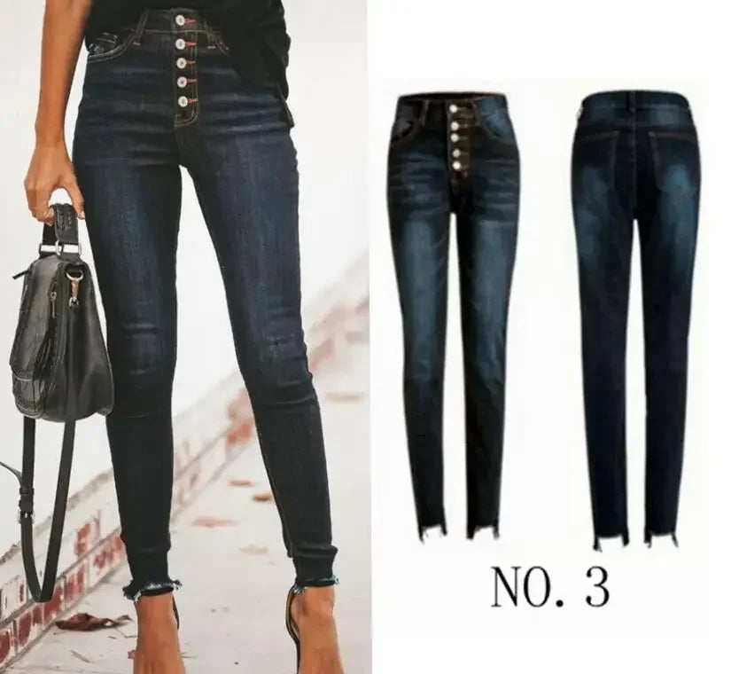 Jeans for Women High Waist 2024 Women's Jeans Stretch Ripped Classic Denim