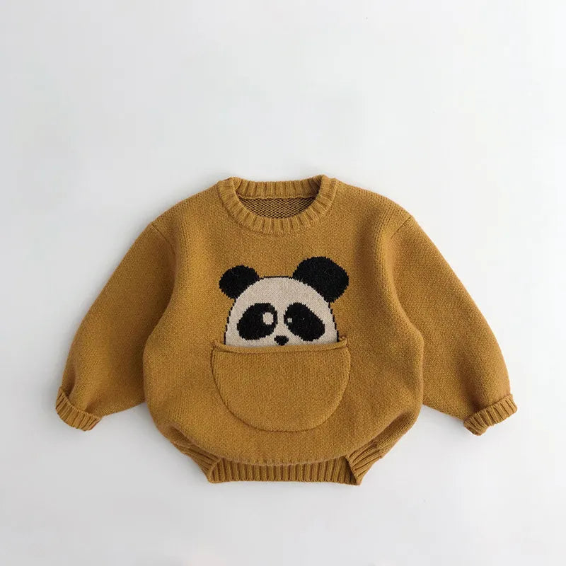 MILANCEL Kids Baby Clothes Sweaters Pullover Cartoon Boys Girls Knitwear Korean