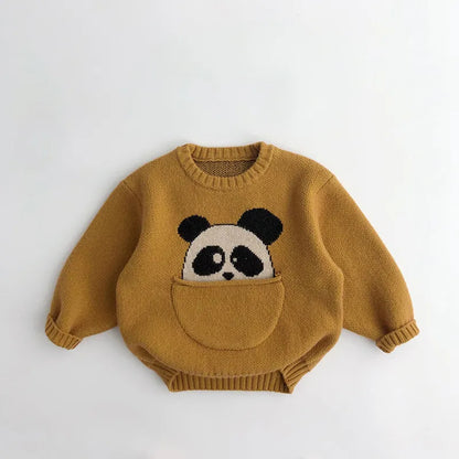 MILANCEL Kids Baby Clothes Sweaters Pullover Cartoon Boys Girls Knitwear Korean