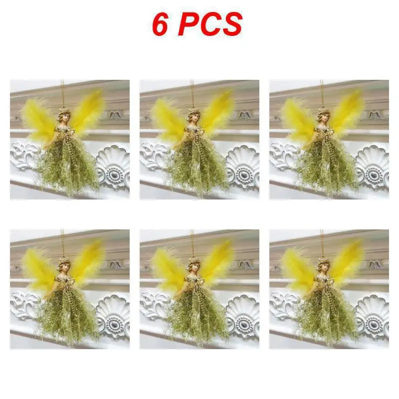 1/3/6pcs Christmas Angel Pendant Hanging Angels Christmas Tree Ornaments