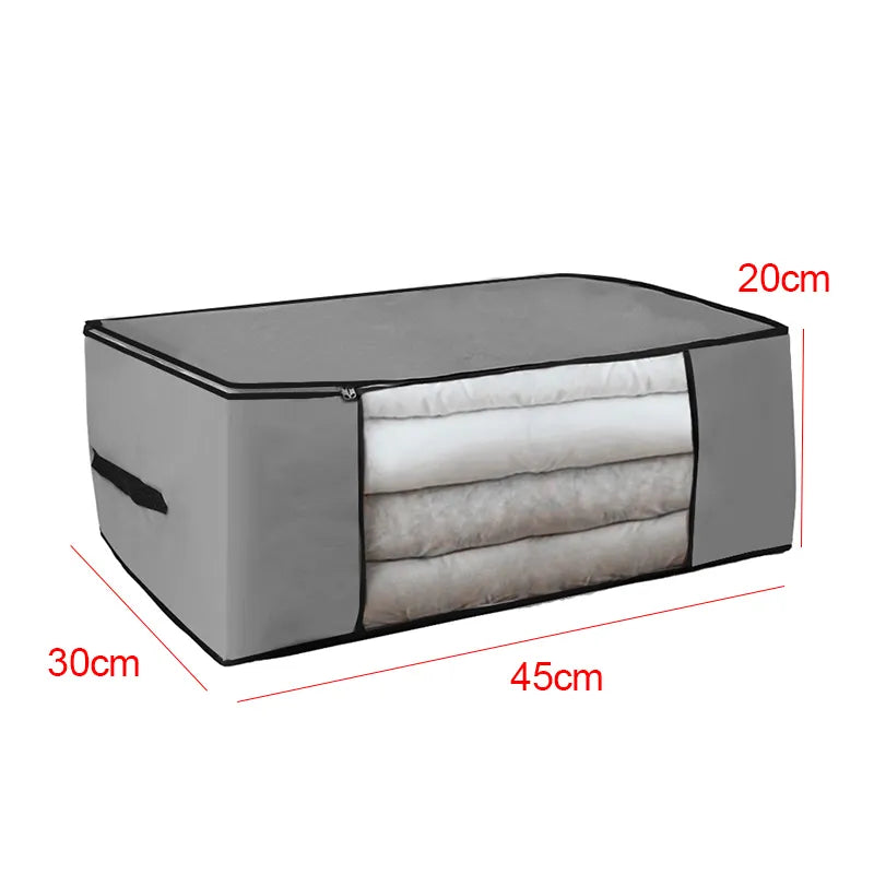 Foldable Storage Bag Quilt Storage Bags Pillow Clothes Closet Organizer