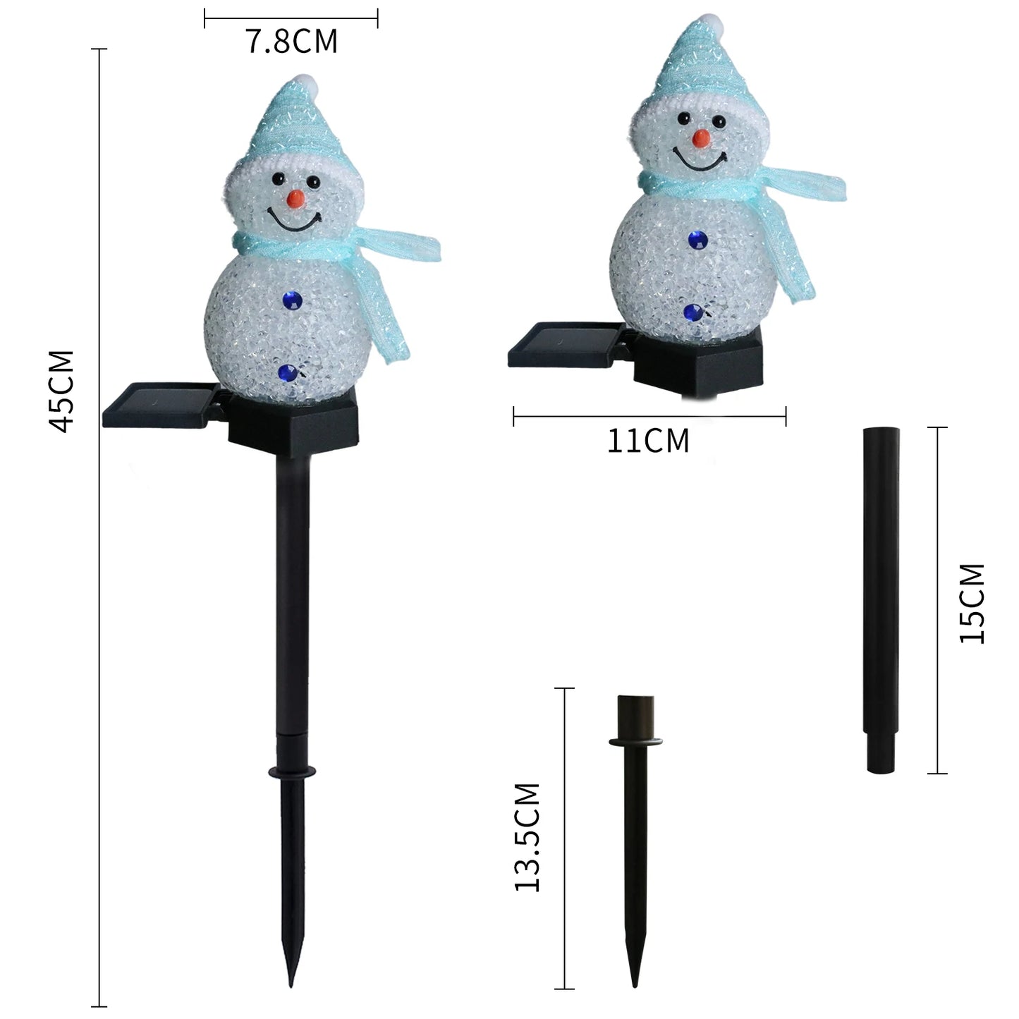 Solar Snowman Christmas Garden Lights Outdoors,Waterproof Solar Garden Lights