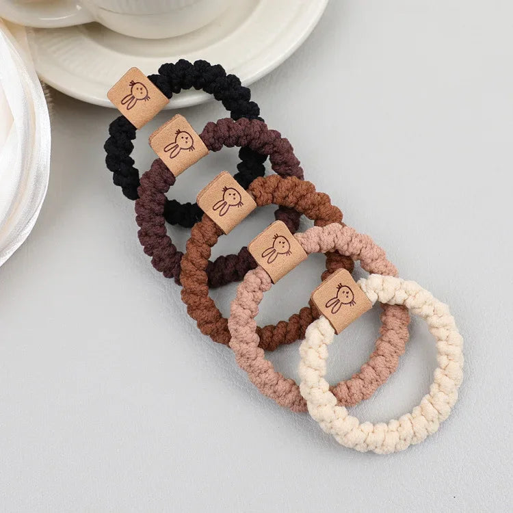 5PCS Stylish Women Hair Ties Girls Beautiful Elastic Hair Rubber Bands Elegant