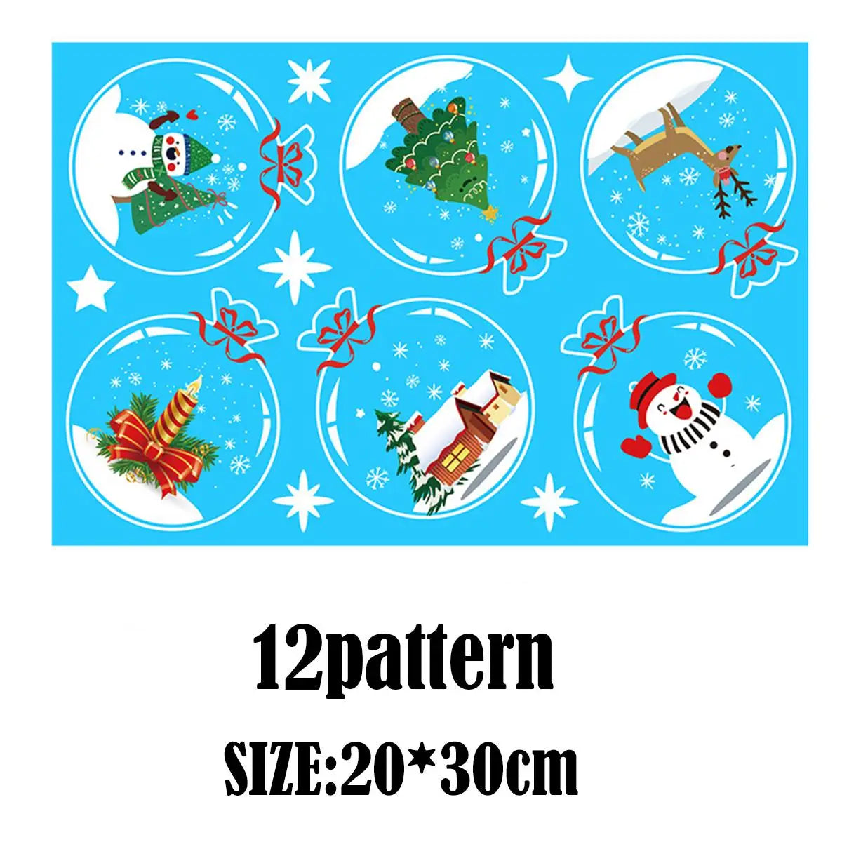 New Christmas Decoration Window Stickers Santa Gifts Merry Christmas Mirror