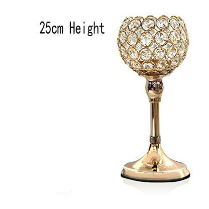 Home Decoration Metal Candlesticks for Candles Crystal Tealight Centerpieces