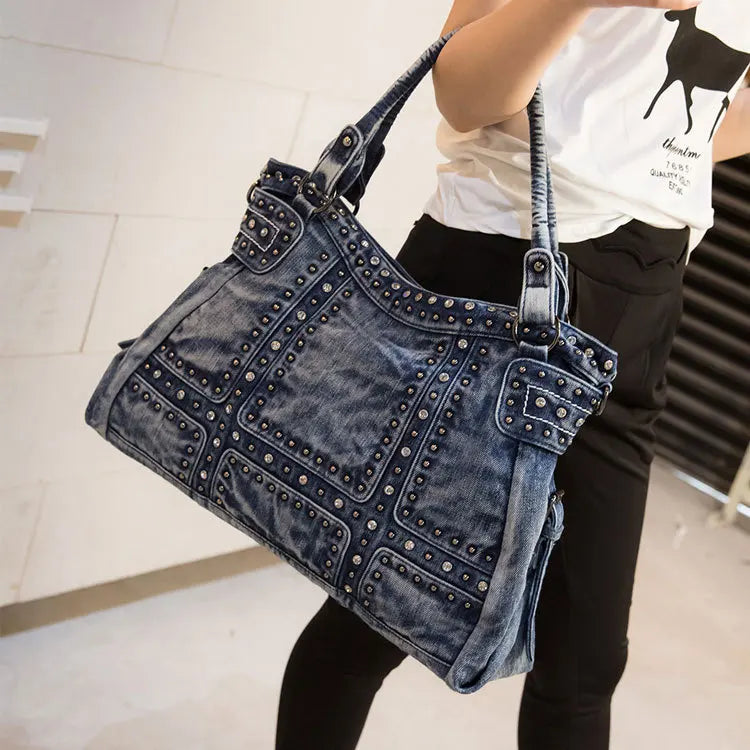 Vintage Design Fashion Denim Women Bag Jeans Shoulder Bags Girls Handbags