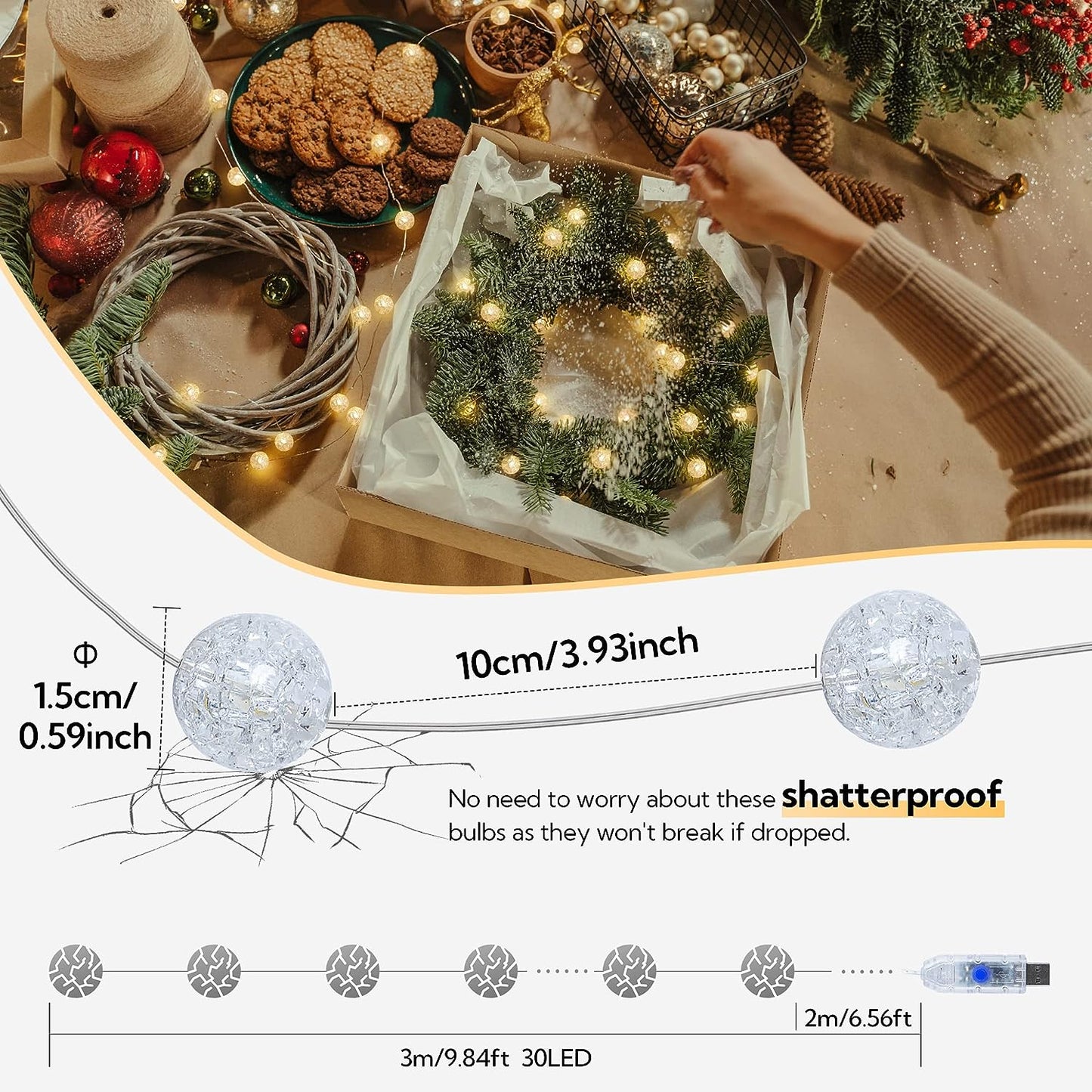 Led Christmas Lights Luces De Navidad String Light for Holiday Christmas Decor