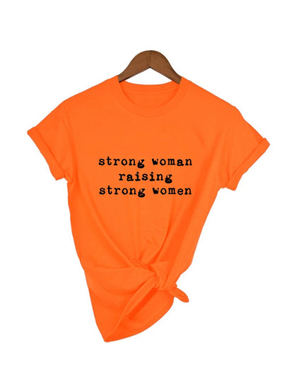 Strong Woman Raising Strong Women Mom Shirts Inspirational Shirt for Mom