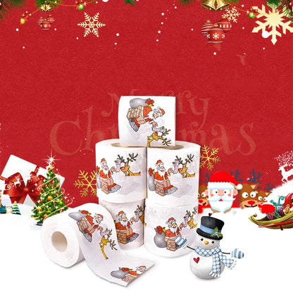 New Year Gifts 22m/Roll Santa Claus Reindeer Christmas Toilet Paper Christmas