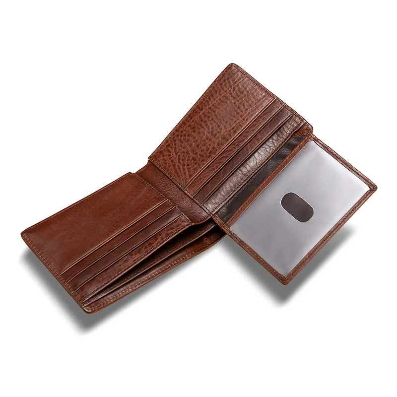 Hot Sales High Quality Genuine Leather Bifold Classic Man Leather Wallet