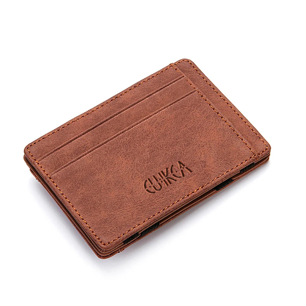 Ultra Thin Mini Wallet Men's Small Wallet Business PU Leather Magic Wallets