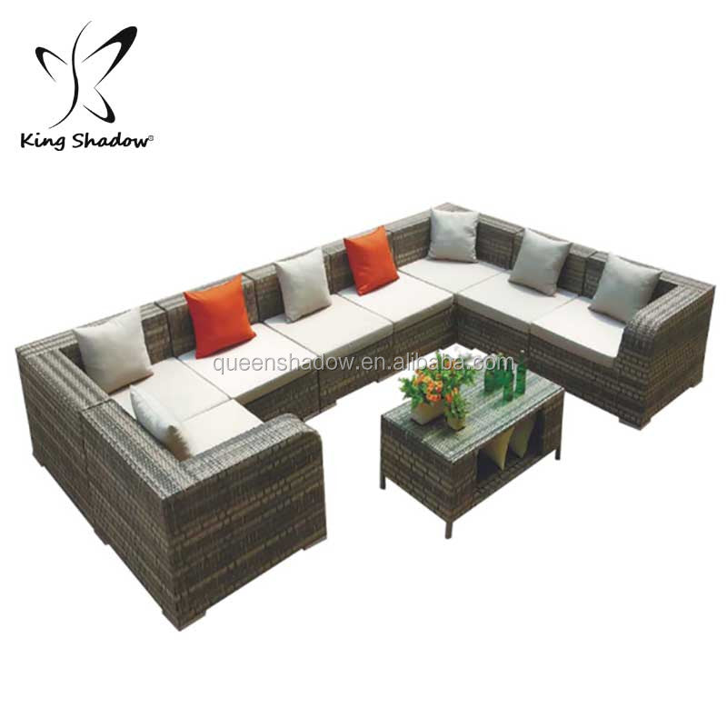 Popular Outdoor Rattan Lounger Sofa Set Designs Garden Furniture for Sale