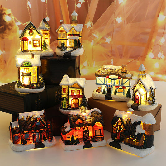 Resin House New Year Gift for Kids Table Decoration