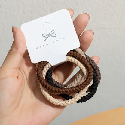 5PCS Stylish Women Hair Ties Girls Beautiful Elastic Hair Rubber Bands Elegant