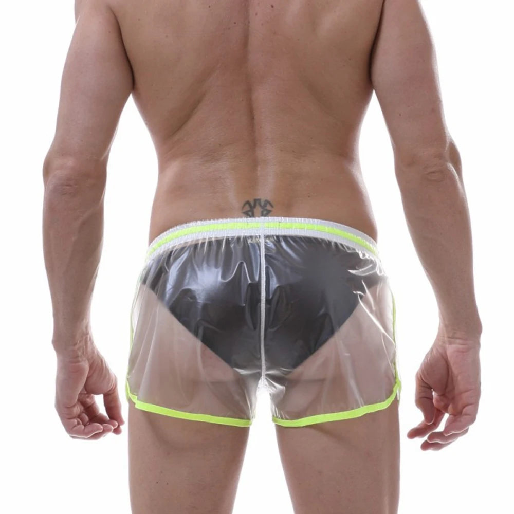 CLEVER-MENMODE Swimwear Men Beach Shorts Transparent Man