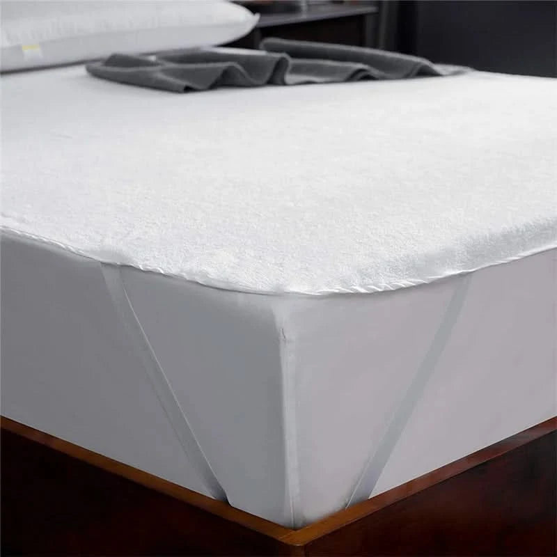 White Color Waterproof Mattress Protector  Waterproof Bed Sheet Mattress Pad