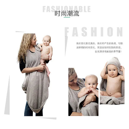 90CM*90CM Combed Cotton Baby Bath Towel Hooded Apron High Quality Towel